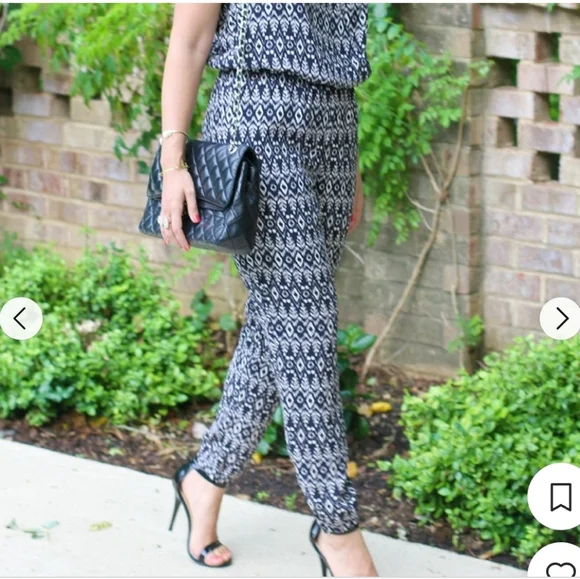 Ann Taylor LOFT, Sightseer, Tribal Print, Jumpsuit/Romper, Size Small - Picture 2 of 8